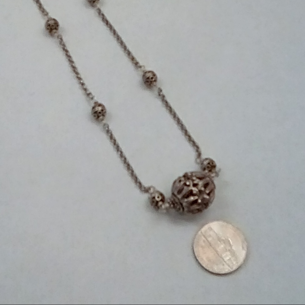 🌟 Beautifully Detailed, Heavy 925 Silver Necklace - Picture 2 of 3
